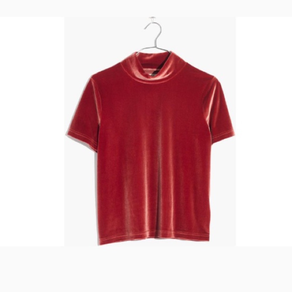 MADEWELL Velvet Mockneck Tee Sz XS - Picture 4 of 8